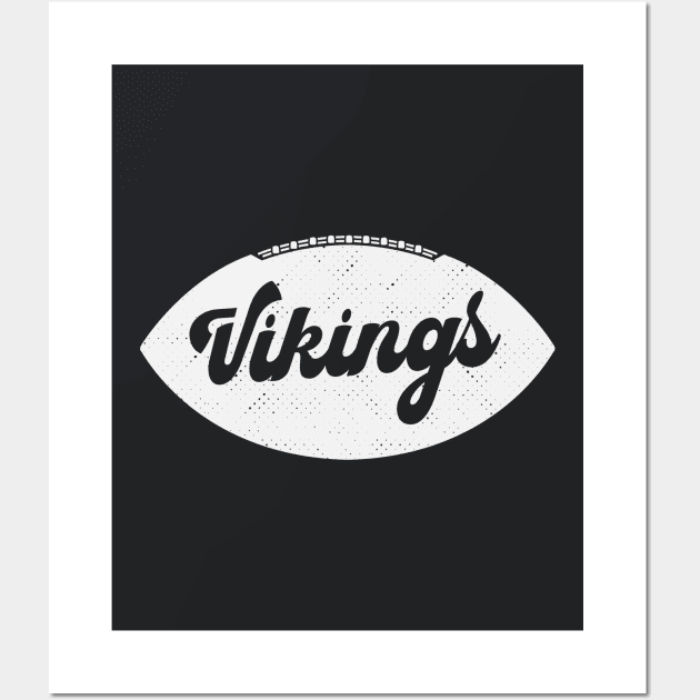 Retro Vikings Football Wall Art by SLAG_Creative